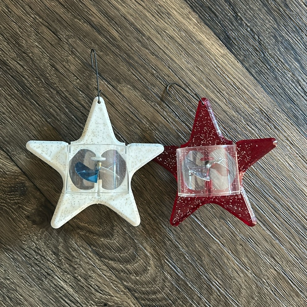 Christmas vintage spinner star ornaments